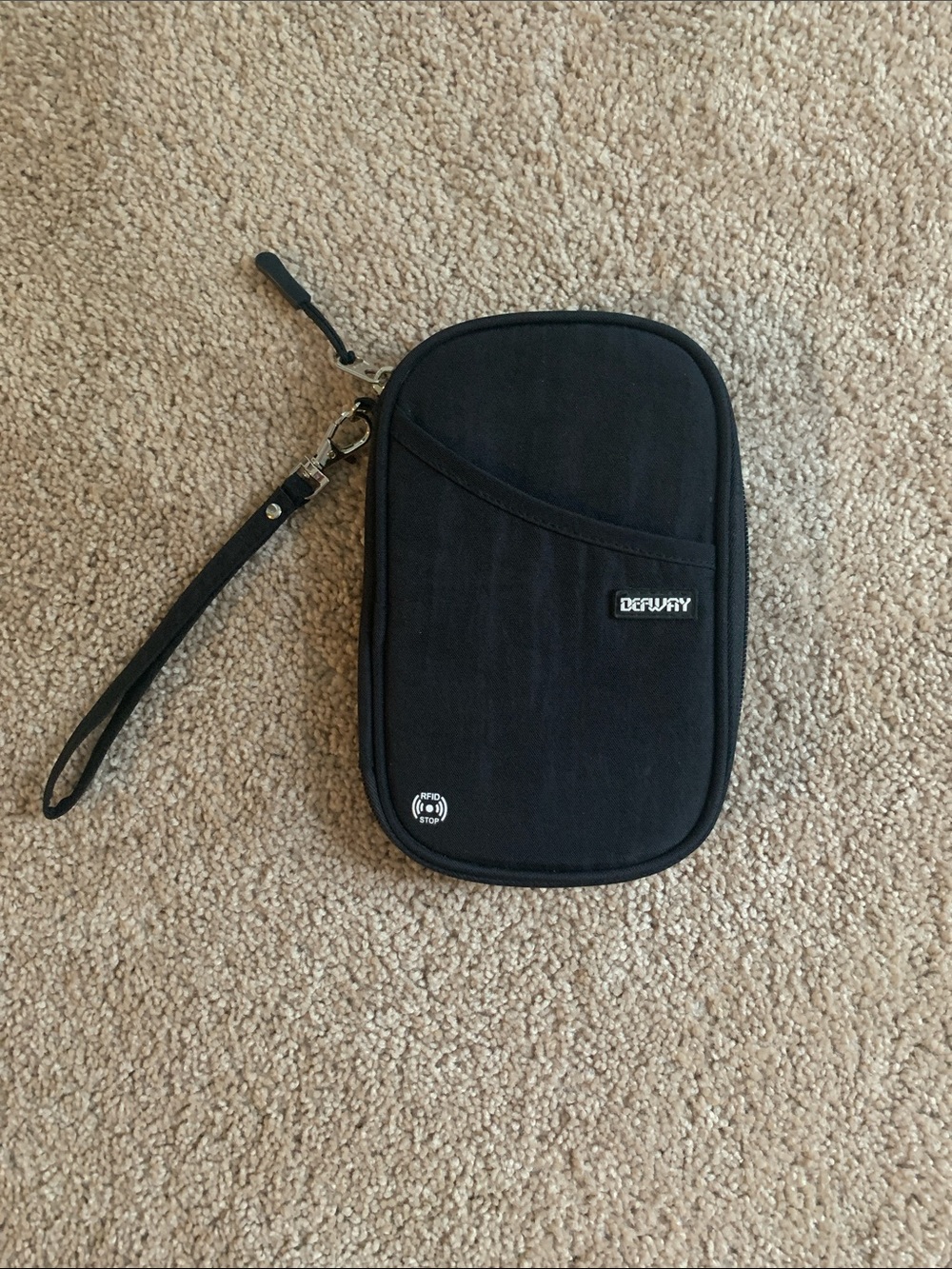 Black Travel RFID passport wallet